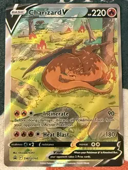 Pokemon TCG Charizard V SWSH Black Star Promos Holo Card SWSH260 NM - Image 1