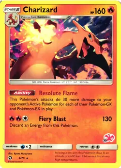 Pokemon TCG Charizard Battle Academy 3/70 Regular Common VLP - Image 1