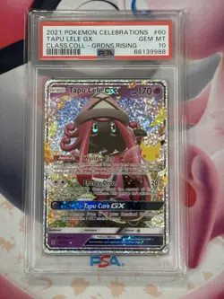 2021 Pokemon Celebrations # 060 Tapu Lele GX PSA 10 GEM MINT! Classic Collection - Image 3