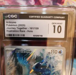 2025 POKEMON JOURNEY TOGETHER ARTICUNO ILLUSTRATION RARE 161/159 CGC 10 GEM MINT - Image 2
