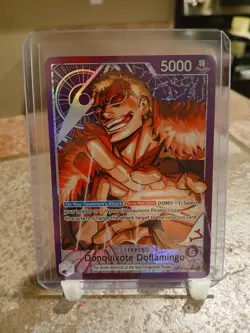 One Piece TCG Donquixote Doflamingo Alt Art Leader OP14-060 Azure English - Image 1