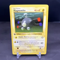 Pokemon 1st Edition Base Set Shadowless Magnemite 53/102 NS1 - Image 1