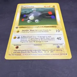 Pokemon 1st Edition Base Set Shadowless Magnemite 53/102 NS1 - Image 3