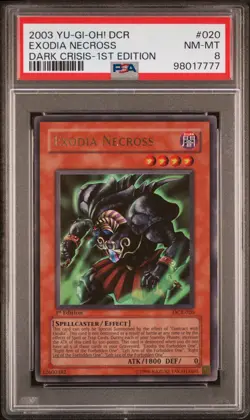 2003 Yu-Gi-OH! Dark Crisis 1st Edition Exodia Necross DCR-020 PSA 8 NM-MINT - Image 3