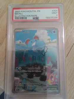 2023 Pokemon Paldea Evolved Illustration Rare Marill 204/193 PSA 9 - Image 1