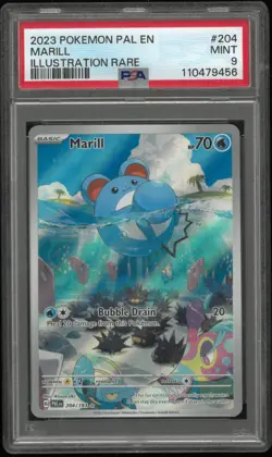 2023 Pokemon Paldea Evolved Illustration Rare Marill 204/193 PSA 9 - Image 1