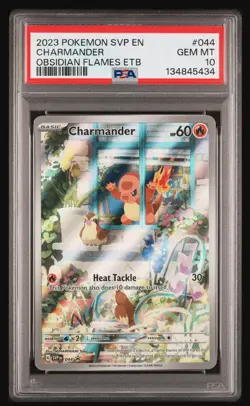 Pokemon Charmander 044 Promo Obsidian Flames ETB 2023 PSA 10 Gem Mint - Image 1