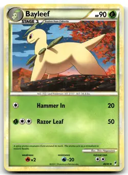 Bayleef 40/95 Call of Legends Uncommon Normal Pokemon TCG MP - Image 1