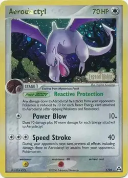 Aerodactyl - 1/92 - Pokemon Legend Maker Reverse Holo Card HP - Image 1
