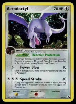 Pokemon Card - Aerodactyl Legend Maker 1/92 Holo Rare - Image 1