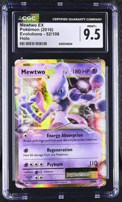 Mewtwo EX *CGC 9.5* Full Art Holo *Evolutions* #52 *2016* Pokemon - Image 1