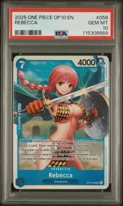 2024 ONE PIECE ROYAL BLOOD REBECCA OP10-058 (SR) SUPER RARE PSA 10 - Image 1