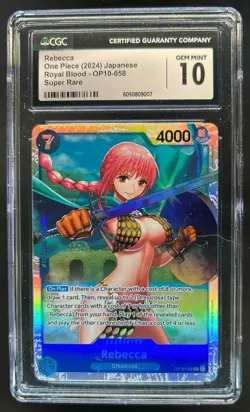 2024 One Piece Japanese Rebecca Royal Blood Super Rare #OP10-058 CGC 10 Gem Mint - Image 1