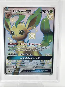 PSA 9 MINT Leafeon GX Hidden Fates Full Art Holo Pokemon Card #SV46 - Image 2