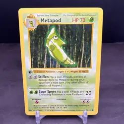 Pokemon 1st Edition Base Set Shadowless Metapod 54/102 NS1 - Image 1