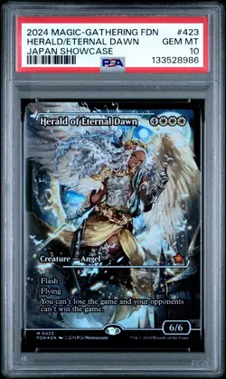 MTG Herald Of Eternal Dawn #423 Japanese Showcase FOUNDATIONS - PSA 10 - Image 1