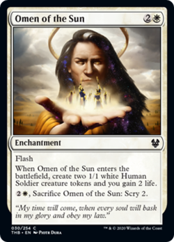 Omen of the Sun FOIL Theros Beyond Death MINT White Common MAGIC CARD ABUGames - Image 1