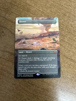 MTG - Desert (Borderless) 0037- Outlaws of Thunder Junction NM-M Unplayed 0037 - Image 1
