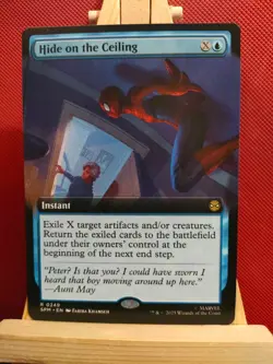 Hide on the Ceiling (Extended Art) - Marvel's Spider-Man - NM - MTG - Image 1