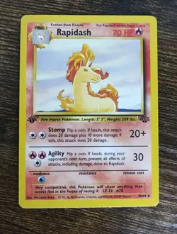 Pokemon Jungle 1st Edition Rapidash 44/64 Non Holo NM-MINT - Image 1