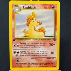 Rapidash - 44/64 - Jungle Set - 1st Edition - Uncommon - Pokemon - WOTC - Played - Image 1