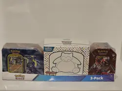 POKEMON TCG SCARLET & VIOLET 151 ETB MIRAIDON EX KORAIDON EX TIN SEALED 3 PACK - Image 1