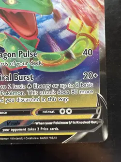 Pokemon Rayquaza V Sword & Shield Promo Holo SWSH147 Black Star (LP) - Image 5