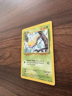 Pokemon TCG Weedle Card 69/102 Common Unlimited Base Set LP - Image 4