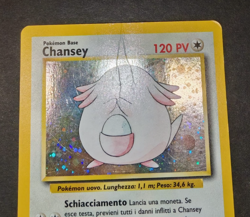 Chansey Holo Set Base 3/102 ITA - Carta Pokemon Rara Olografica - Image 3