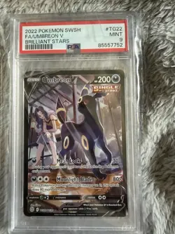 Pokemon TCG Umbreon v TG22/TG30 Ultra Rare Brilliant Stars PSA 9 - Image 1