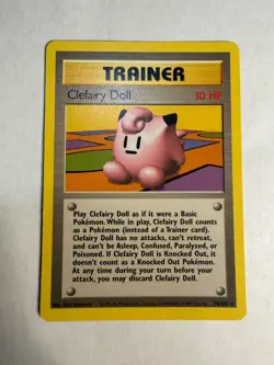 Base Set Pokemon TCG Clefairy Doll - Image 1