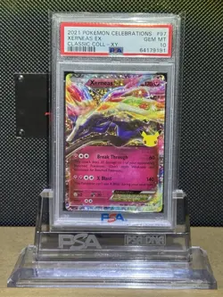 2021 Pokemon Celebrations Xerneas Ex Classic Collection XY PSA 10 - Image 1
