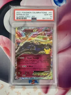 2021 Pokemon Celebrations Xerneas Ex Classic Collection XY PSA 10 - Image 3