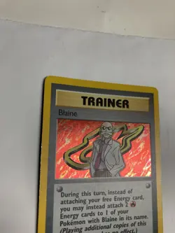Pokemon TCG Blaine 17/132 Gym Challenge Unlimited Holo Rare LP W/Holo Swirl - Image 4