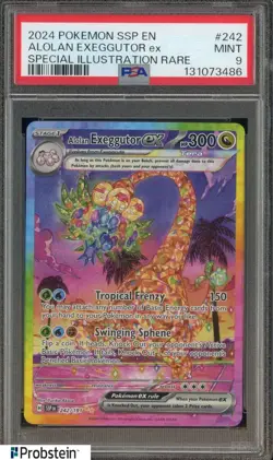 2024 Pokemon SSP En Special Illustration Rare #242 Alolan Exeggutor ex PSA 9 - Image 1