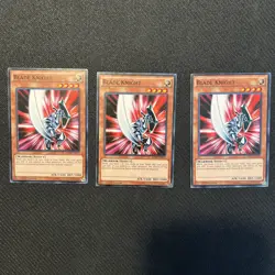 YuGiOh! 3x Blade Knight LDK2-ENK13 Legendary Decks II 1st Edition LP Playset - Image 1