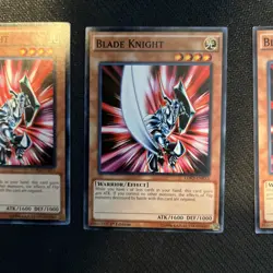 YuGiOh! 3x Blade Knight LDK2-ENK13 Legendary Decks II 1st Edition LP Playset - Image 3