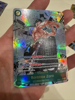 One Piece CCG Roronoa Zoro OP06-118 Manga Alternate Art English Custom Card - Image 2