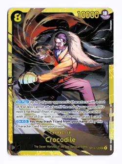Crocodile (Foil) OP14-120 (SEC) One Piece Card Game The Azure Sea's Seven (OP14) - Image 1