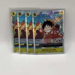4x Monkey.D.Luffy OP07-109 NM- One Piece TCG English Playset - Image 1