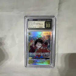 Monkey D. Luffy Super Rare Holo OP07-109 CGC 10 Japanese One Piece CCG 2024 - Image 1