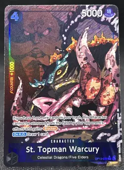St. Topman Warcury Alt Art OP13-089 Carrying On His Will One Piece TCG - Image 1