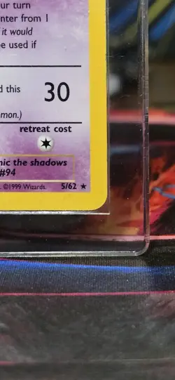 Pokemon TCG Gengar Fossil Unlimited Holo Rare Card 1999 5/62 LP Vintage WOTC - Image 5