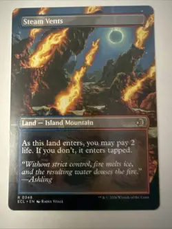 MTG Lorwyn Eclipsed Steam Vents 0348 Regular (Borderless) Reversible ECL NM - Image 3