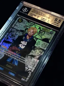 2025 One Piece OP-13 Carrying On His Will Sabo Manga Alternate Art BGS 9.5 - Image 2