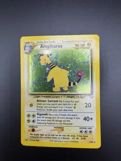 Pokemon TCG Ampharos Neo Revelation Holo Card 1/64 Unlimited Rare LP - Image 1