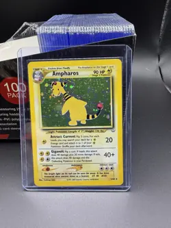 Pokemon TCG Ampharos Neo Revelation Holo Card 1/64 Unlimited Rare LP - Image 3