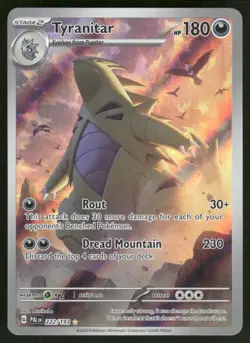 Pokemon Cards Tyranitar 222/193 Paldea Evolved Illustration Rare NM - Image 1