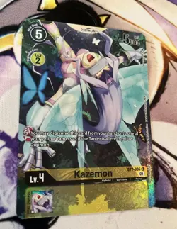 Digimon Card Game - PB-12E 2nd Anniversary Set - BT7-035 - Kazemon Alt Art - Image 1