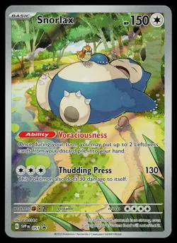 Pokemon Card - Snorlax Scarlet & Violet Promo 051 Holo Illustration Rare - Image 1